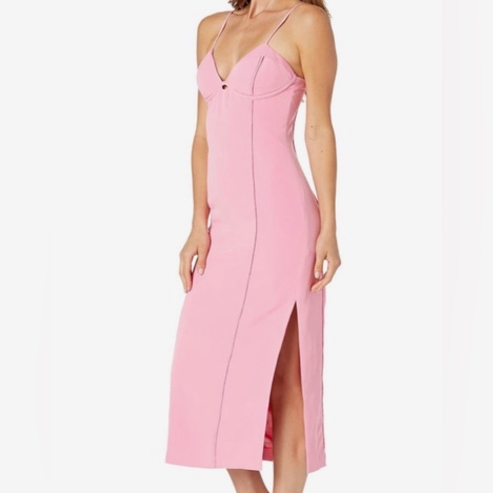 NWOT BARDOT TAILORED MIDI DRESS IN PINK SORBET US SIZE 8/M